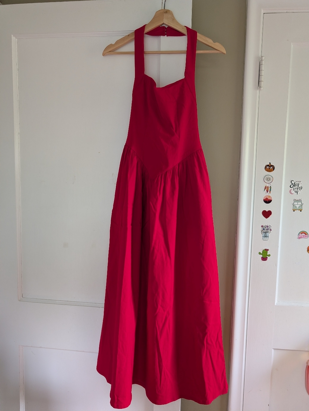 Bright Red Sleeveless Maxi Dress Size S
